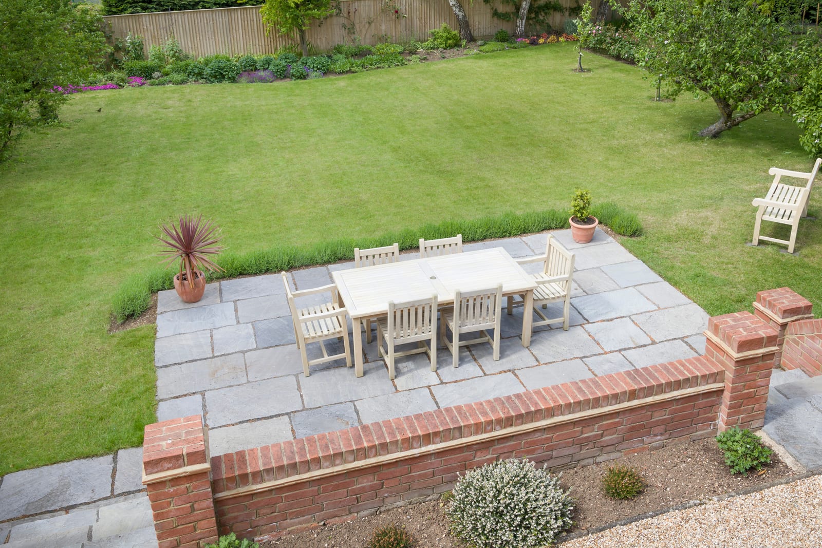 Raised patio wall
