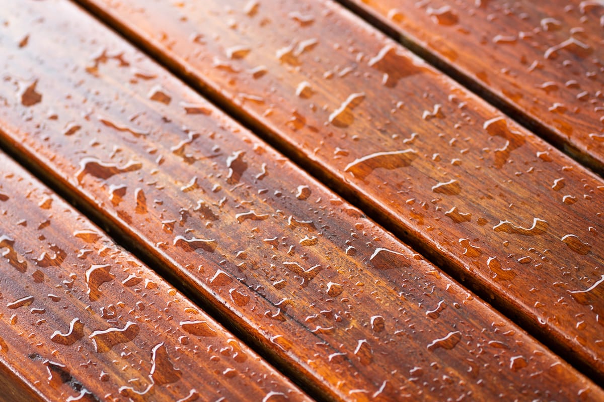Hardwood decking detail