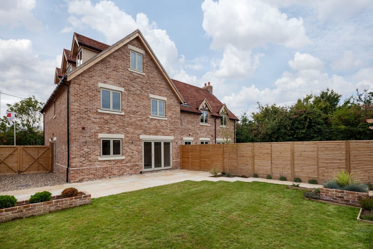 A paved patio in Colchester