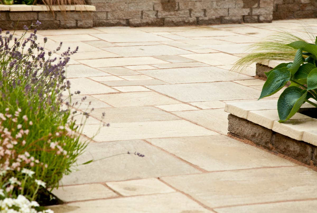 A patio with steps in Colchester