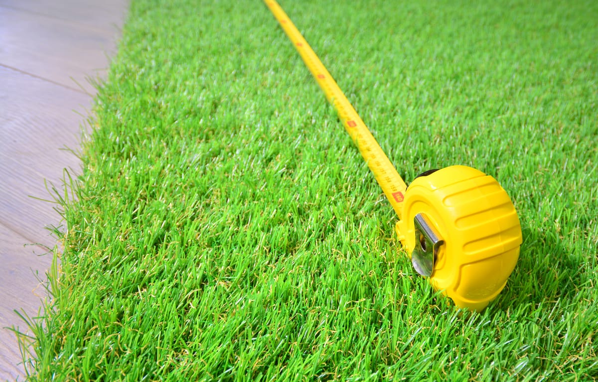 A freshly laid artificial lawn in Colchester